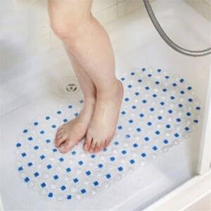 1PC 흡입 컵이있는 미끄럼 방지 샤워 패드 마사지 매트 낙하 PVC 욕실 바닥 액세서리