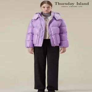 써스데이아일랜드Thursday Island 자수 포인트 후드 다운 점퍼T238MDJ232W2451038