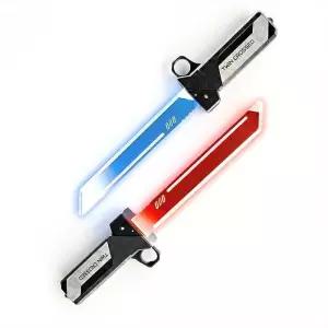 UB 더블 소드 광선검 투명 LED 쌍단검