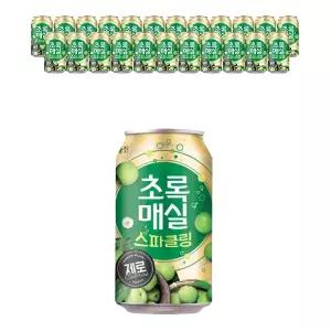 초록매실 스파클링 제로 캔 350ml, 24입, 1개