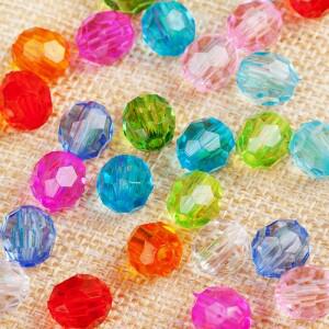 6-12mm 500g 투명 사각형 아크릴면 처리 된 구슬 구슬 구슬 보석 어린이 Diy 장난감 Gypsophila 투명 구슬