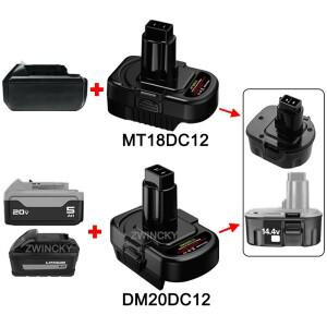 Makita/Dewal/Milwaukee 18V 리튬 이온 배터리용 배터리 어댑터 Dewal 12V/14.4V Ni-MH 배터리 무선 전동