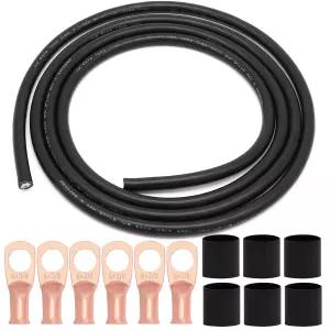 6 AWG 게이지 UL1015 와이어 배터리 전원 주석 처리된 산소가 없는 구리 OFC 용접 케이블 보트 인버터