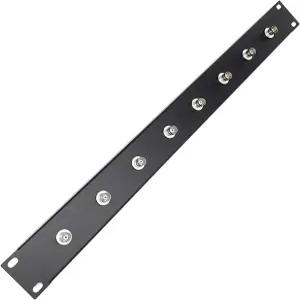 표준 19인치 483mm 오디오 장비 랙 설치 시 무선 수신기가 장착된 BNC 안테나용 벌크헤드 어댑터 8개가