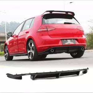 카본 파이버 리어 폭스바겐 골프 7 MK7 스탠다드/GTI 해치백 2014-2017 범퍼 커버 하부 립 스포일러 밸런스