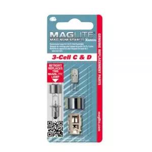 Maglite Mag-Num Star II 3셀 C  D 제논 손전등 전구 바이핀 베이스 387758
