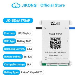 JIKONG JK-BD6A17S6P 스마트 BMS 8S 16S 24S 60A 리튬 이온 LiFePo4 LTO 18650 배터리 관리 시스템 UPS