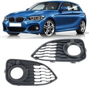 BMW 호환 F20 F21 LCI M 스포츠 1 시리즈 2015-2019 프론트 범퍼 안개등 그릴용 안개등 프레임 커버 511180