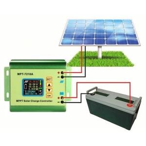 JUNTEK MPT-7210A mppt 컨트롤러 태양 전지 충전기 패널, 디지털 제어 부스트 전압 모듈 충전, 24V, 36V, 4