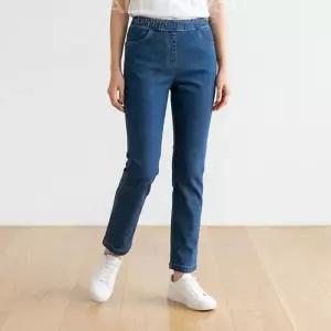 올포유 여성 여름 일자핏 데님 밴딩 바지 팬츠 AWPJ66562BL