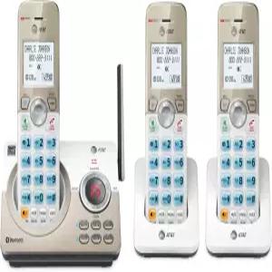 ATT DL7239 DECT 60 가정용 3핸드셋 무선 전화기(셀 연결 통화 차단 8인치 백라이트 화면 빅 버튼 인터콤