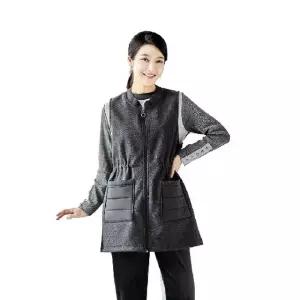 (기)[바띠]기모 배색 패딩 베스트
