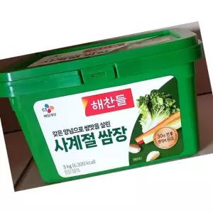 해찬들 사계절 쌈장 3kg 4개 쌈장 양념장 조미료