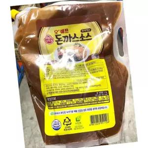 오뚜기 부어먹는 돈까스 소스 스파우트팩 2kg 6개 업소용 대용량