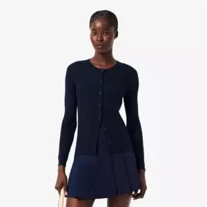 매장정품 LACOSTE 라코스테 26SS 파인 메리노울 립조직 긴팔 가디건 AF4141-56G-166 1688091