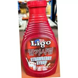 리고 딸기시럽 585g 6개 딸기소스 에이드시럽 빙수소스