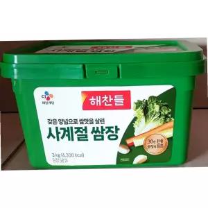 해찬들 사계절 쌈장 3k 업소용 비빔 소스 대용량