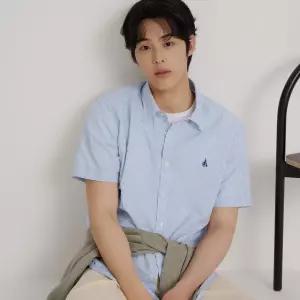 빈폴 멘 시어서커 스트라이프 반소매 셔츠 블루 BC6465C43P C43P
