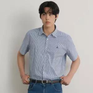 빈폴 멘 플레인 스트라이프 반소매 셔츠 블루 BC6465C13P C13P
