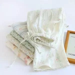 [하프클럽/]잠옷 공장 커플잠옷 이중거즈면 패브릭 잠옷바지 로맨틱 순면
