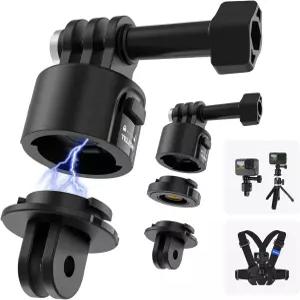 고프로 액세서리용 TELESIN 마운트 어댑터 베이스 DJI 액션용 퀵 릴리스 마그네틱 카메라 삼각대 Osmo