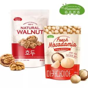 [하루견과] [1+1] 썬넛트 프리미엄견과 호두800g+마카다미아300g