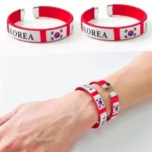 태극기 팔찌 대한민국 팔찌 패션 단체 한국 경기 응원도구 악세사리 스포츠 월드컵