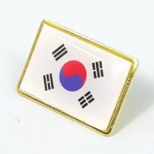 대한민국 사각 태극기 배지 금테 태극기 배지 국경일 행사 뱃지 사각태극기배지