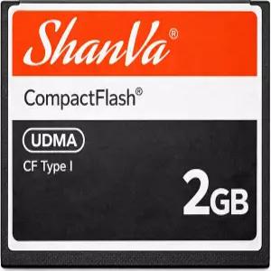 ShanVa 2GB CompactFlash 카드 - 구형 DSLR 카메라 전문가용 HD 캠코더 산업 장비 및 음악 UDMA CF 메모리