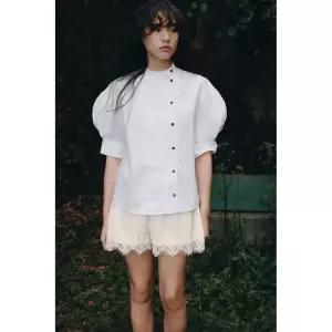 ZARA ZW 컬렉션 포플린 버튼 셔츠 - 화이트 6109/891/250