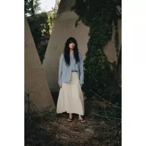 ZARA 스트라이프 포플린 오버사이즈 셔츠 - 블루 /화이트 2207/519/044