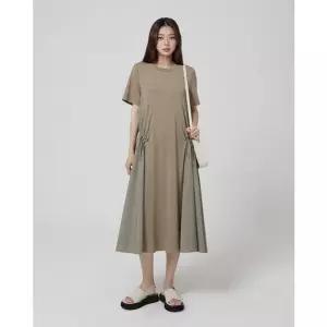 [갤러리아] LAP 사이드 배색 스트링 롱원피스 AR2WO660