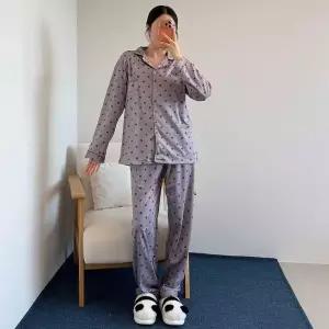 [하프클럽/]라벤더하트콕홈파자마세트 긴팔긴바지 홈 슬립 파자마 언더 여