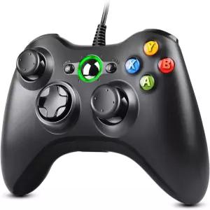 Zexrow Xbox 360 컨트롤러 마이크로소프트 및 슬림 PC Windows 7/8/10(블랙)을 위한 향상된 듀얼 진동