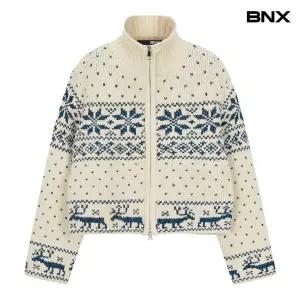 BNX 노르딕 눈꽃 투웨이 집업 가디건 BX3CD002L0
