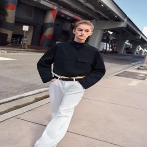 [매장정품] ZARA 하이넥 쇼트 자켓 재킷 - 네이비 2753/023/401