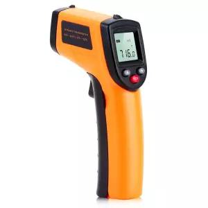 요리용 디지털 적외선 온도계 건 BBQ 피자 오븐 백라이트가 장착된 레이저 58 F~712 F -50°C~380°C