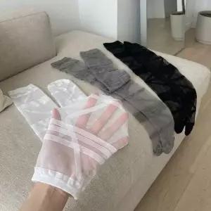 펑키스트랩스타킹 라인 패턴 시스루 오버니삭스 망사 WFOGSH5
