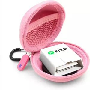 자동차 건강 모니터 장치용 FIXD OBD2 블루투스 진단 도구와 호환되는 CASEMATIX 휴대용 케이스 핑크 -