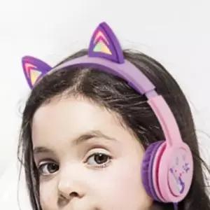캣츠 LED 조명 청력보호 어린이 헤드폰 고양이 헤드셋 WFNVU0M