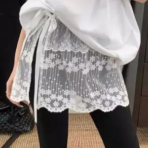 [하프클럽/]플레어 여성 시스루 랩 스커트 레이어드 여성 레이스 랩 스커트