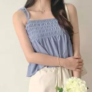 [하프클럽/]데일리 여성 블라우스 FREE 뷔스티에 플레어 나시 민소매 여름