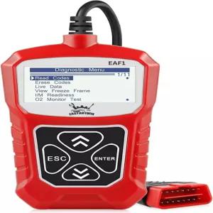 EasyAutoFix EAF1 OBD2 차량 스캐너 - 엔진 경고등 진단용 전문가용 자동차 도구 코드 리더기 라이브
