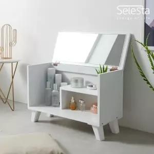 프리티C 덮개식 거울 좌식 화장대 콘솔 콘솔화장대 미니화장대 수납화장대 (WC0D0CD)