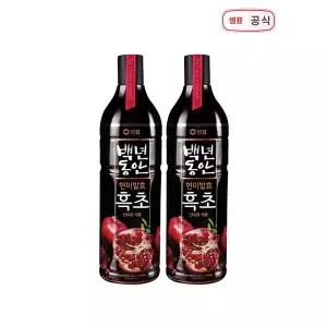 샘표 백년동안 흑초 산수유석류 900ml 2병
