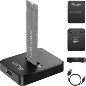 AMZPILOT 도구 없는 M.2 NVMe 및 SATA에서 USB C 도킹 스테이션 데이터 복구 외장 스토리지를 위한 10Gbps