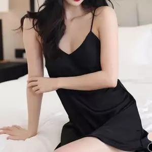 [하프클럽/]여름 민소매 잠옷 원피스 실크 새틴 잠옷 원피스 드레스 슬립