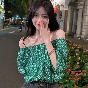 여행 꽃무늬 코디 반팔 여름 오프숄더 블라우스mno714