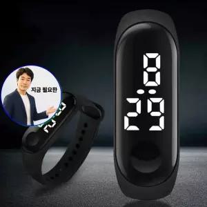 지금 필요한 고무밴드시계 LED 손목시계 터치 우레탄 전자