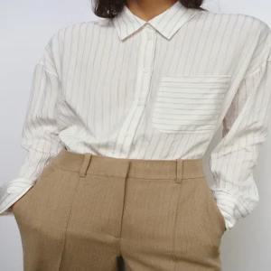 ZARA 자라 ZW 컬렉션 스트라이프 플루이드 셔츠 - 크림 9479/050/712 667490